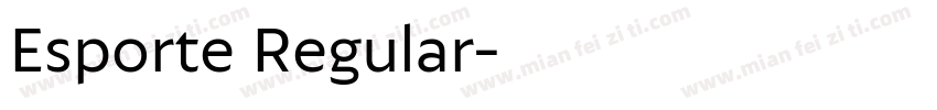 Esporte Regular字体转换